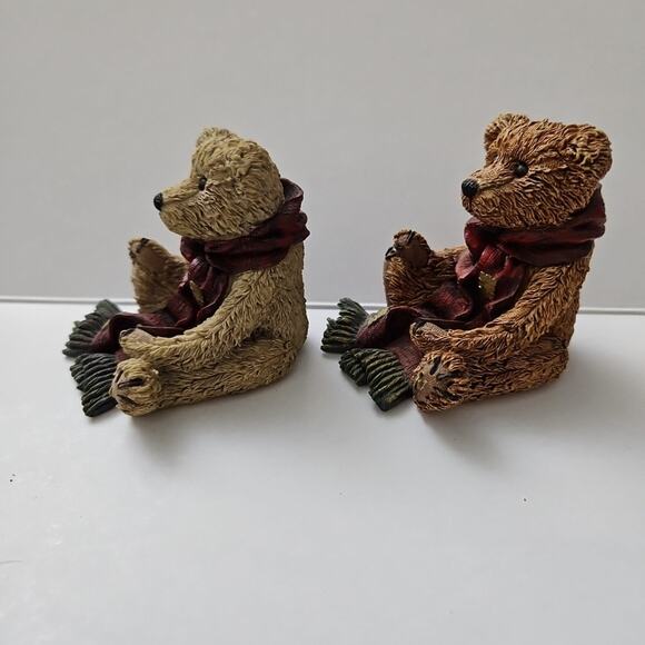 Boyds Bears And Friends 6E/198 & 7E/160 You Belong To Me 2 Bear Set Red Scarf - Picture 2 of 16